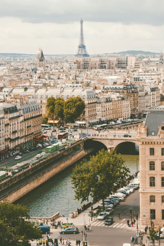 Aerial view of Paris